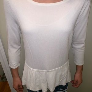 Black house white market Off white peplum top